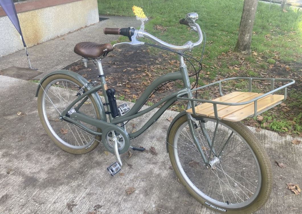 Vélo beachcruiser kaki Westside modèle Steam Punk